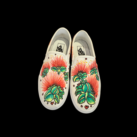 Hawaiian Lehua Flowers Vans Design
