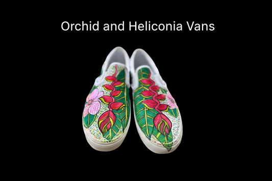 Orchid and Heliconia Vans Design