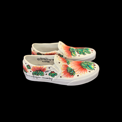 Hawaiian Lehua Flowers Vans Design