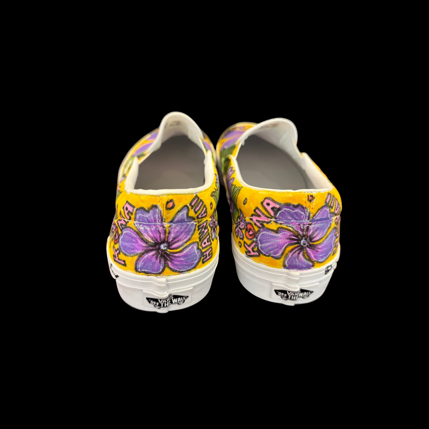 Hawaiian Purple & Pink Hibiscus Flowers Vans Design