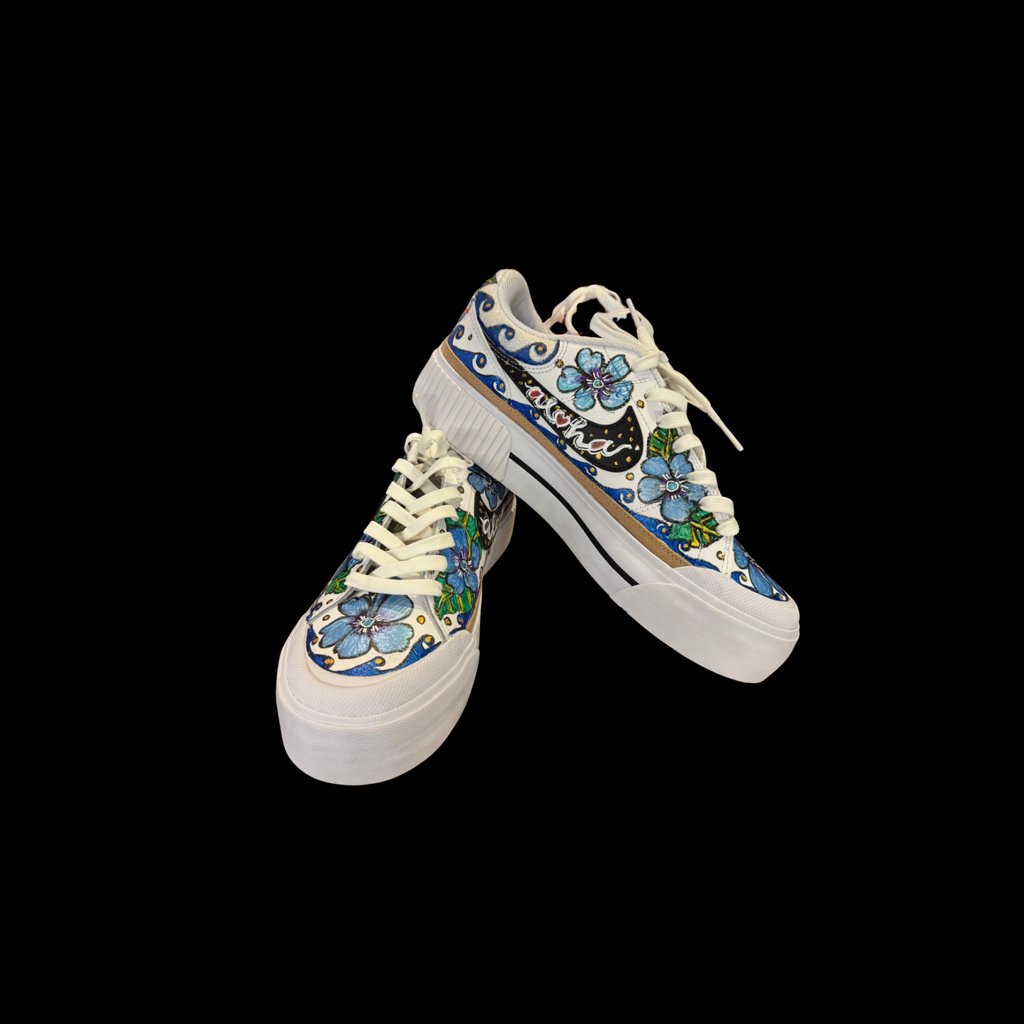 Legacy Lift Nike Blue Hibiscus Flowers