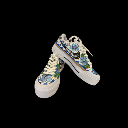Legacy Lift Nike Blue Hibiscus Flowers