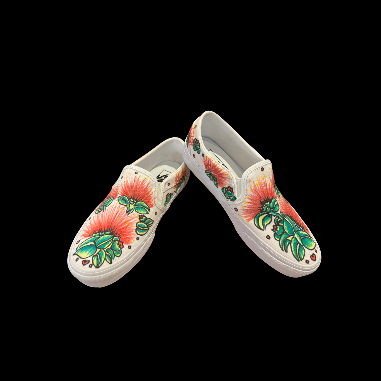 Hawaiian Lehua Flowers Vans Design