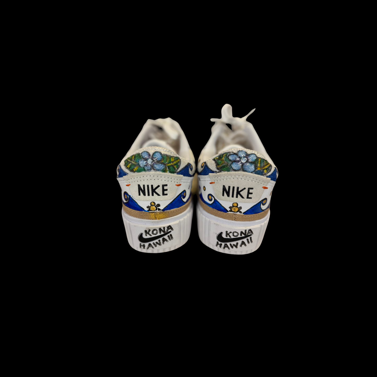 Legacy Lift Nike Blue Hibiscus Flowers