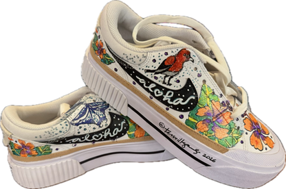 Nike Legacy Lift Custom Design with Manta Ray & Hawaiian Red Apapane Bird