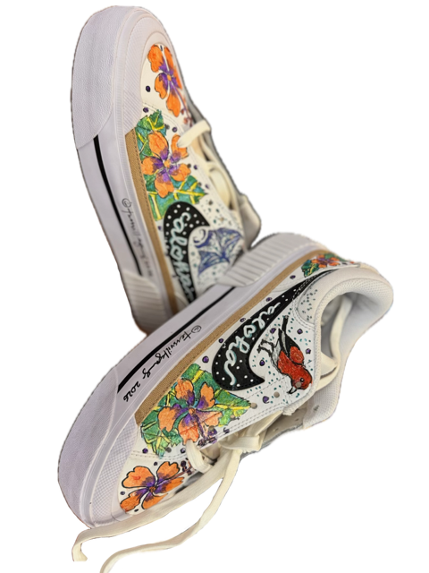 Nike Legacy Lift Custom Design with Manta Ray & Hawaiian Red Apapane Bird