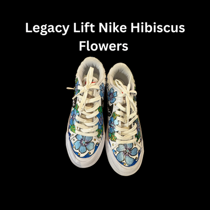 Legacy Lift Nike Blue Hibiscus Flowers
