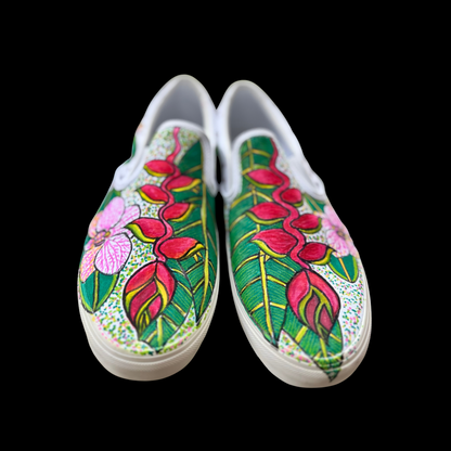 Orchid and Heliconia Vans Design